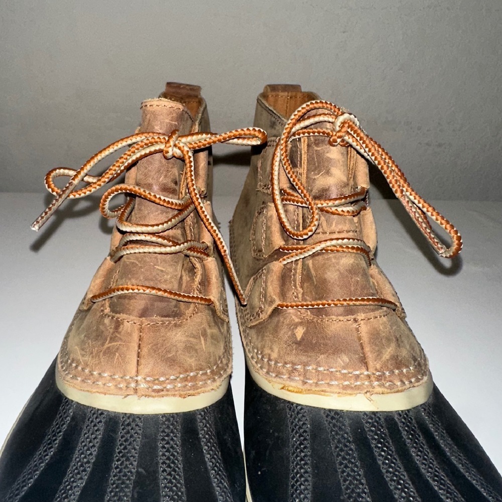Sorel Out N About Brown Leather‎ Lace Up Ankle Duck Boots Women 8.5 Outdoor - Picture 9 of 9